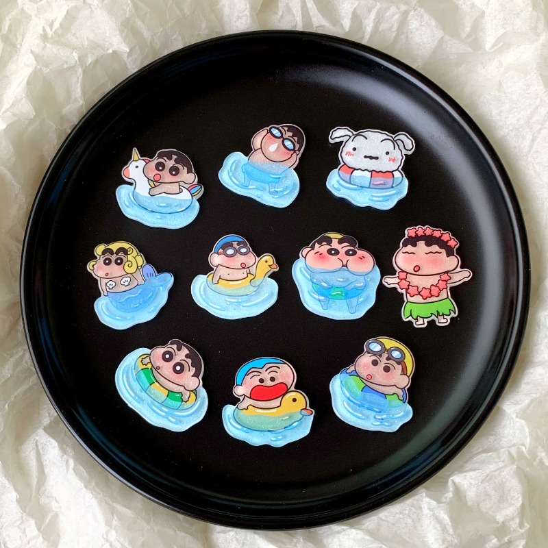 Anime Merchandise Mugs - Patch acrylique mignon Crayon Shin-chan Shiro,